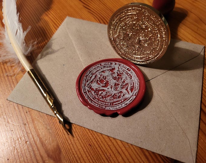 Albert II the Magnanimous, Duke of Austria  - Historical Wax Seal – 15th Century
