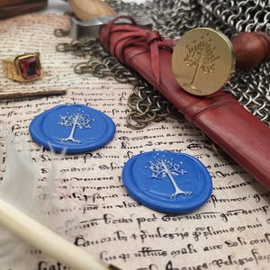 El Señor de los Anillos - Sellos de lacre y estampillas de latón - Árbol Blanco de Gondor