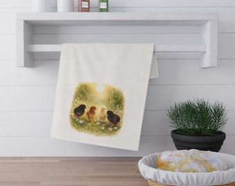 Spring Chicklings Meadow Tea Towel | Painterly Floral Kitchen Decor