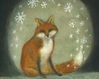 Set de tarjetas de felicitación de acuarela de zorro – Tarjetas de arte animal de Snowtale