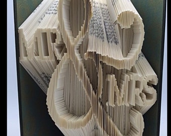 Mr and Mrs Folded Book Artv- Mr & Mrs Wedding