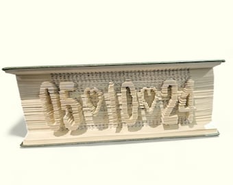 Book Art-Any Date-Paper-Anniversary-Wedding-Birthday-Gift-Individually Crafted