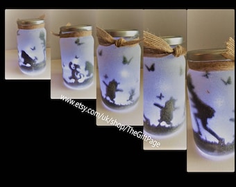 Night light, mood lighting, Winnie , Glitter Jar, Christmas, light up jars, mason jars,  Christopher Robin, Pooh Theme