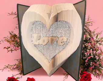 valentines Day Heart Love Folded Book Art