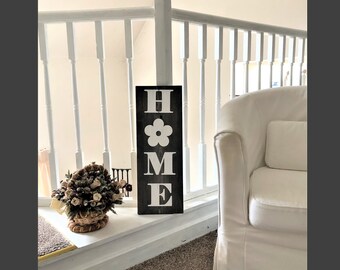 Rustiek houten bord met bloem: boerderijdecor