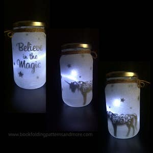 Unicorn Night light, mood lighting, Unicorn, Fairy Jar, Glitter Jar, Christmas, light up jars, mason jars