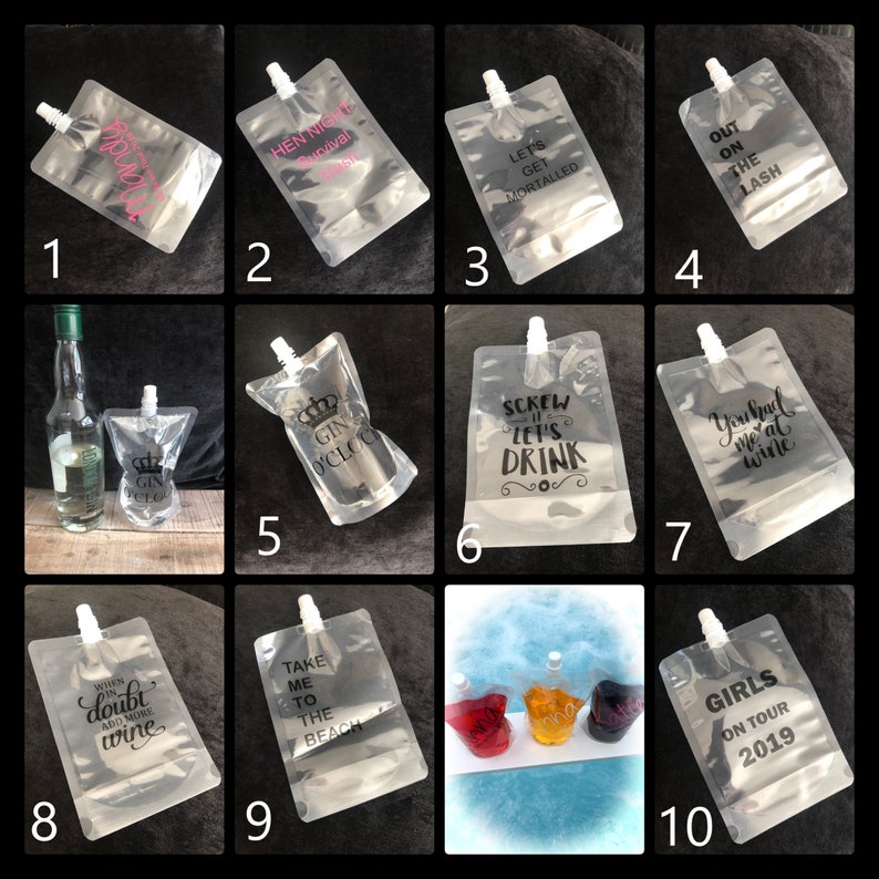 Drinks Pouch Personalised Hen Party Festival School Lunch Box Etsy UK