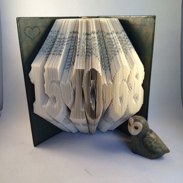 Anniversary Folded Book Art-Any Date-Paper-Anniversary-Wedding-Birthday-Gift-Individually Crafted