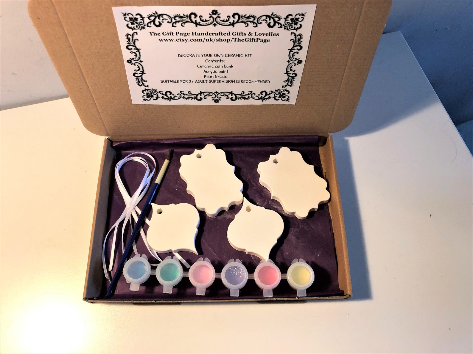 Christmas Decorations Kit Paint Your Own Ceramic Kit Etsy UK