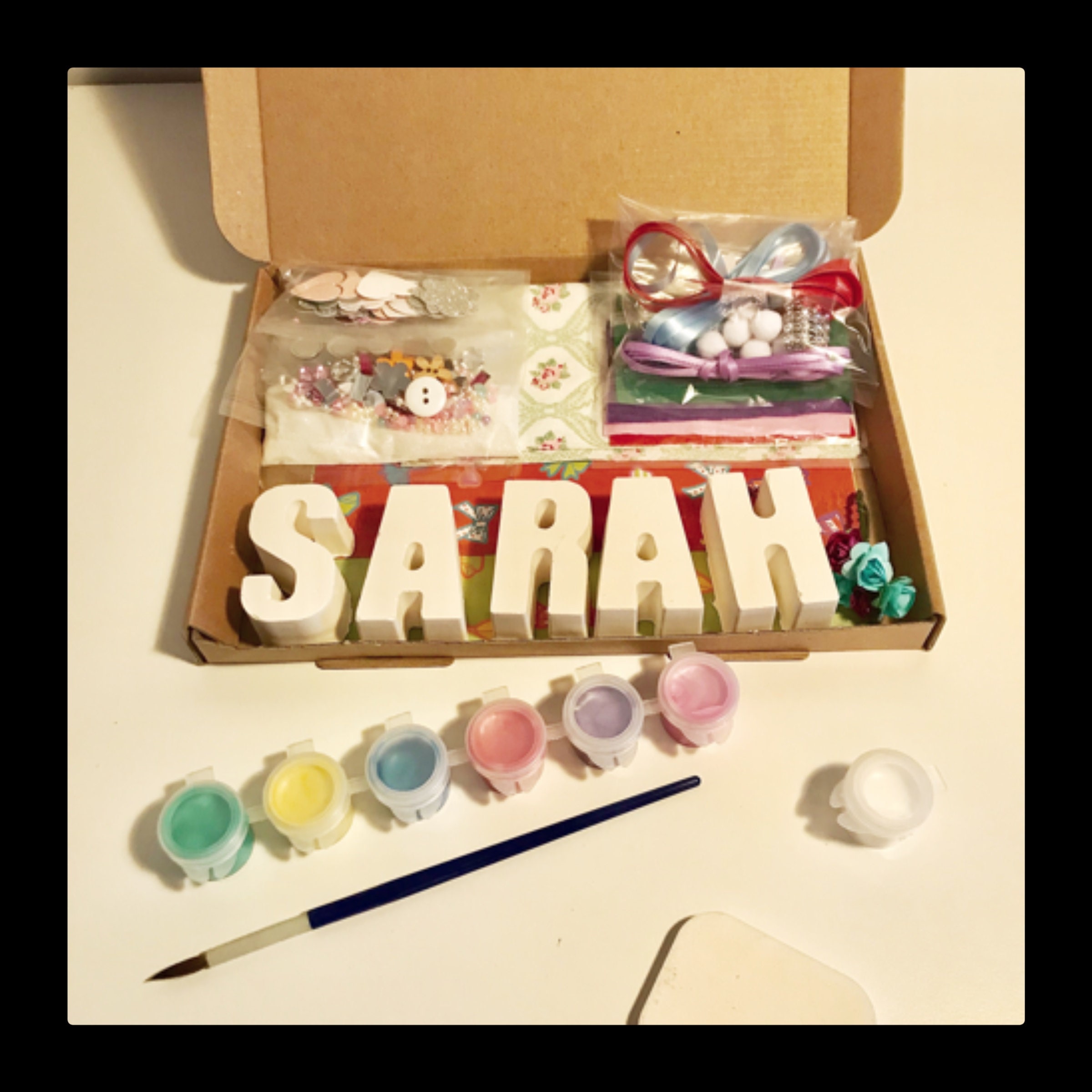 Paint Your Own Ceramic Kit DIY Crafy Box Paint Your Own Name Kit Ceramic  Craft Kit Craft Kit Christmas Eve Box 