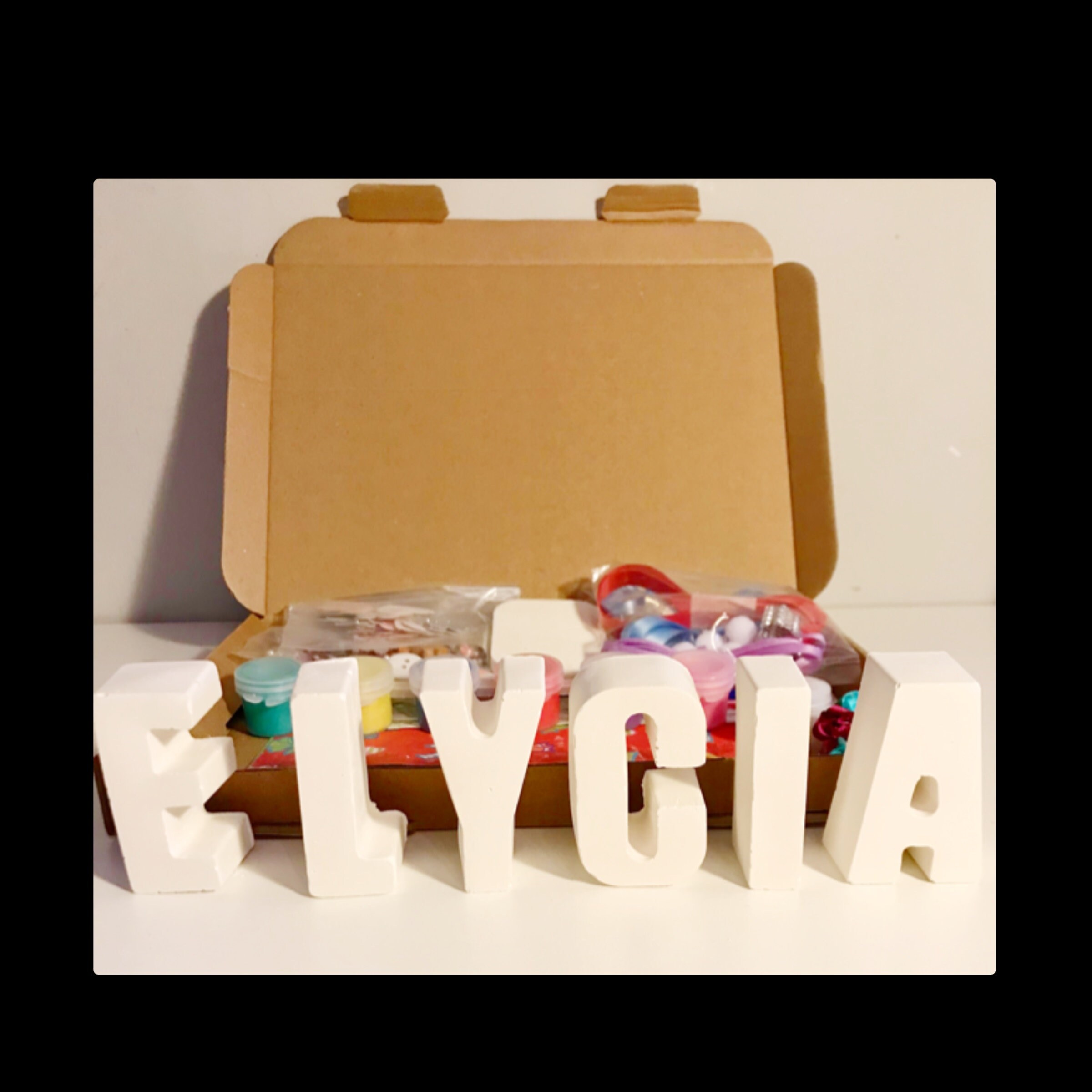 Paint Your Own Ceramic Kit DIY Crafy Box Paint Your Own Name Kit Ceramic  Craft Kit Craft Kit Christmas Eve Box 