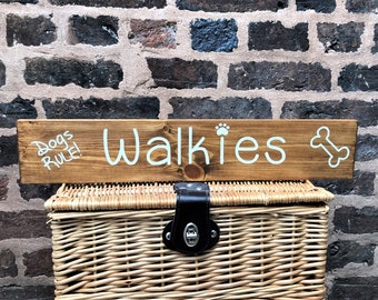 Wooden WALKIES Sign  Plaque