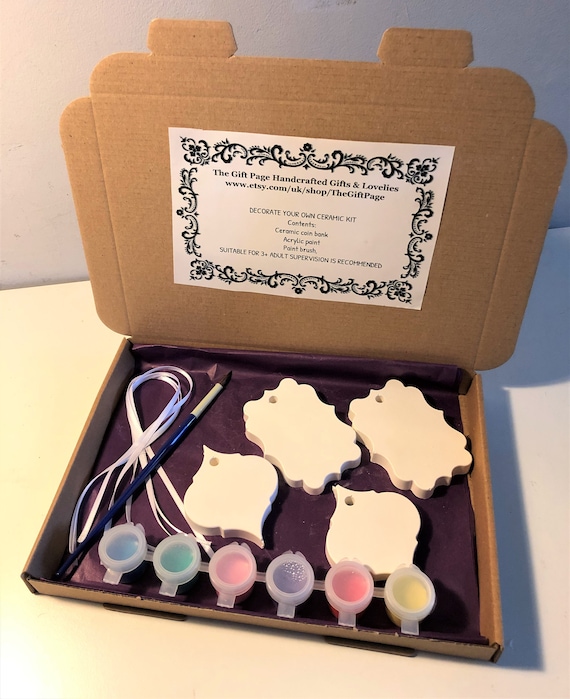 24-teiliges Keramik-Malset Mit Weihnachtskugeln – Inkl. Farben & Pinsel, DIY-Bastelset Für Weihnachtsdekoration (ca. 8 Cm)