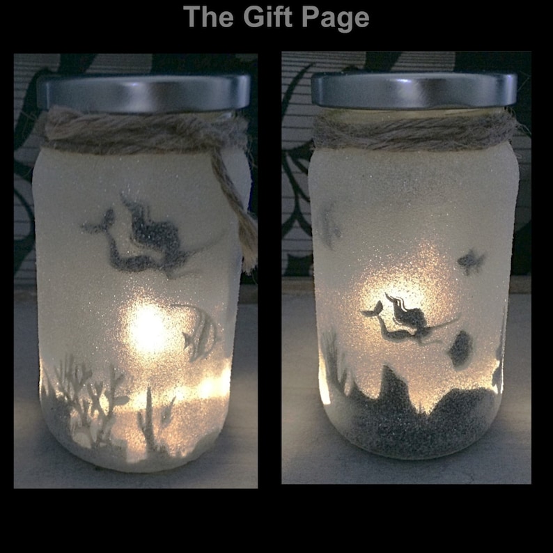 Fairy Light up jar Fairy in a Jar Glitter Mood Light image 2