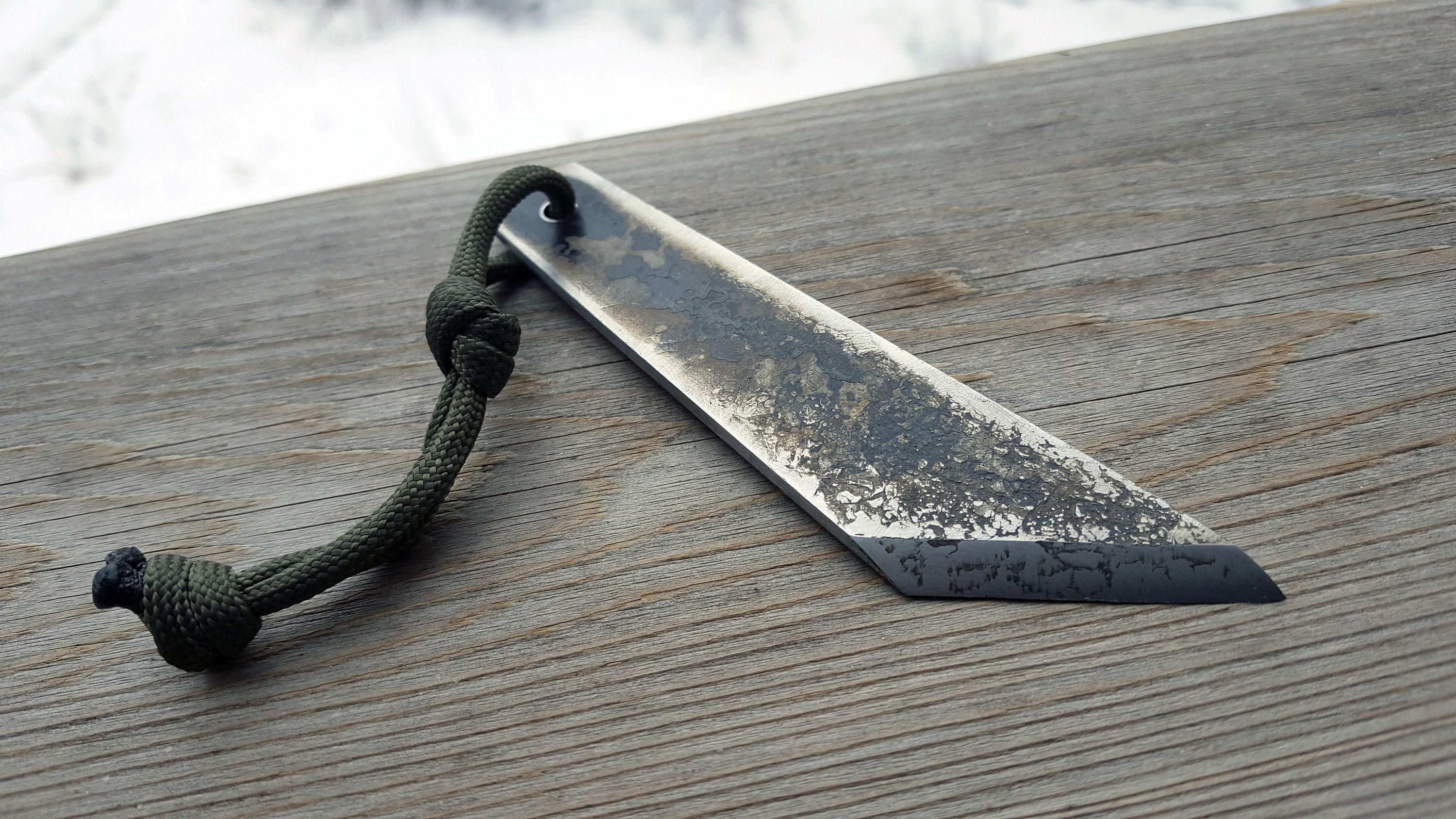 Kiridashi Large Japanese Knife EDC Backup Neck Knife Etsy