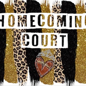 Homecoming Court Black and Gold PNG