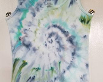 Small Women's Comfy Spiral Tie Dye with Speckling Tank Top