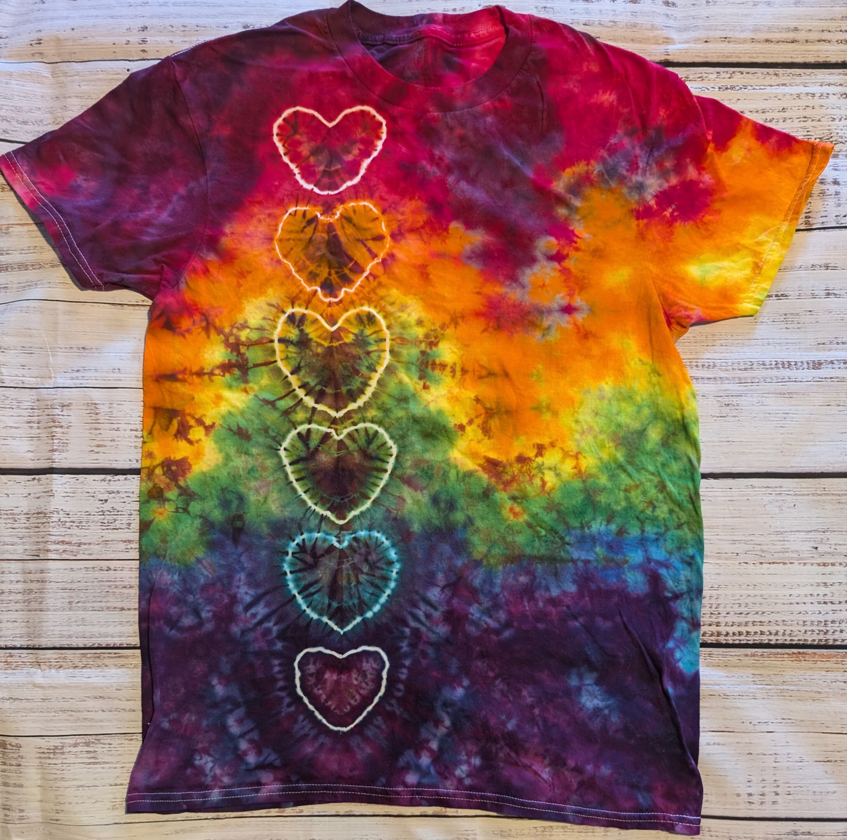 Stand Up For Each Other Rainbow Heart Tie Dye Pride Women's Crop Top main image 0