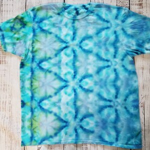 3XL Gender Neutral Unisex Shibori Tie Dye Crew Neck T-Shirt Plus Size Big and Tall