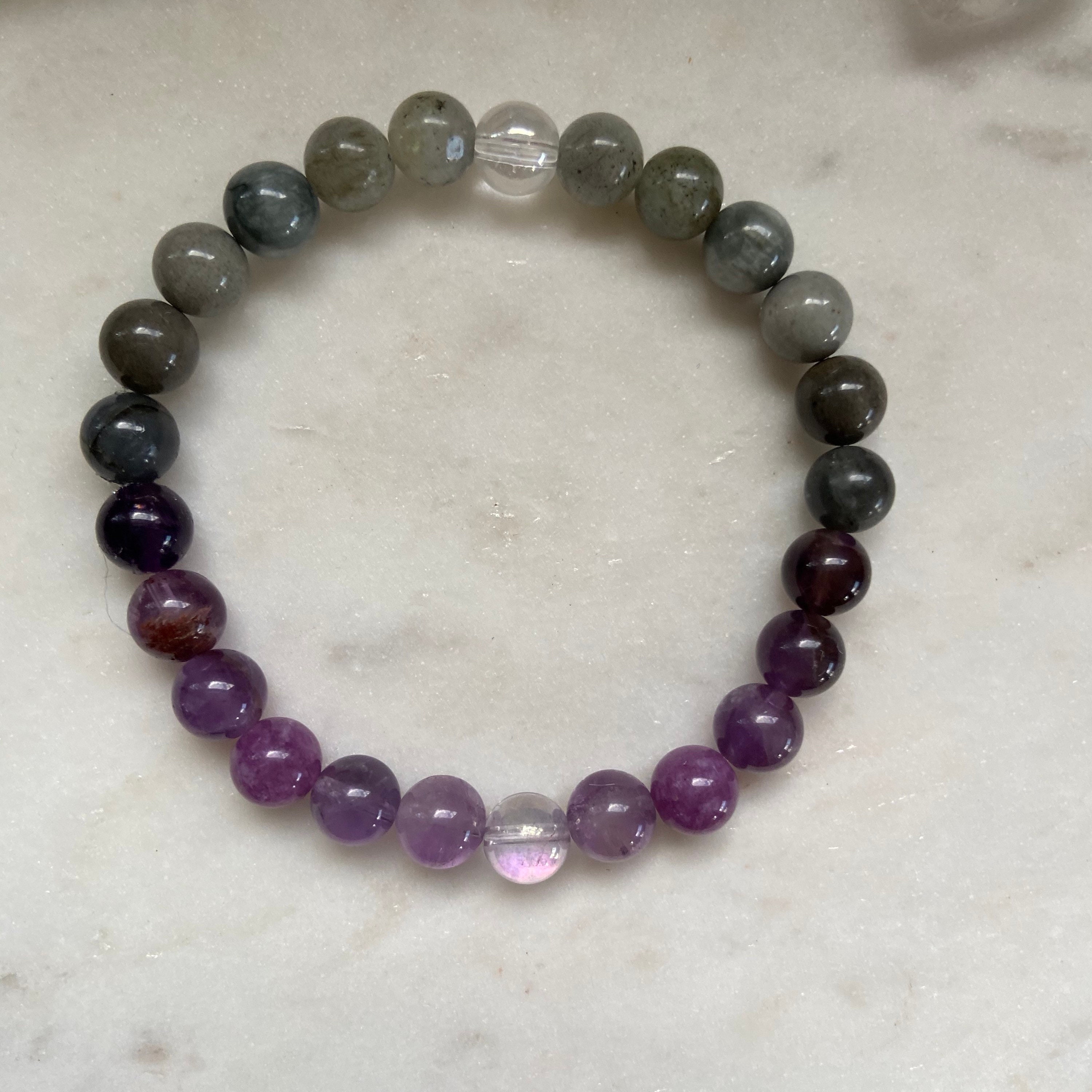 Anxiety Ombré Bracelet. Energy Protection Calm Serenity and - Etsy