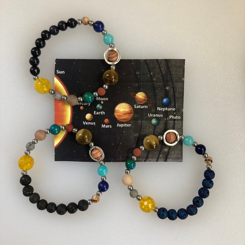 Solar System Bracelet. Galaxy Bracelet. Etsy