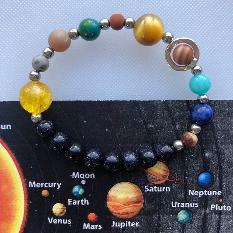 Solar System Bracelet. Galaxy Bracelet. Etsy