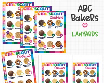 Girl Scouts ABC Bakers Cookie Lanyards Printable Download All Pricing PDF