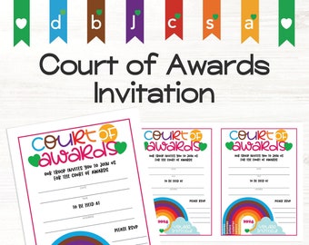Troop Court of Awards Ceremony Invitation Girl Scouts inspired PDF