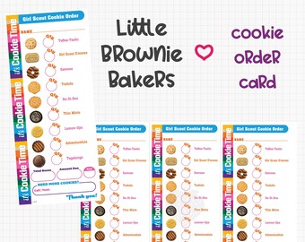 Little Brownie Bakers LBB Cookie Order Form Printable Download Girl Scout Inspired 3 UP 2024