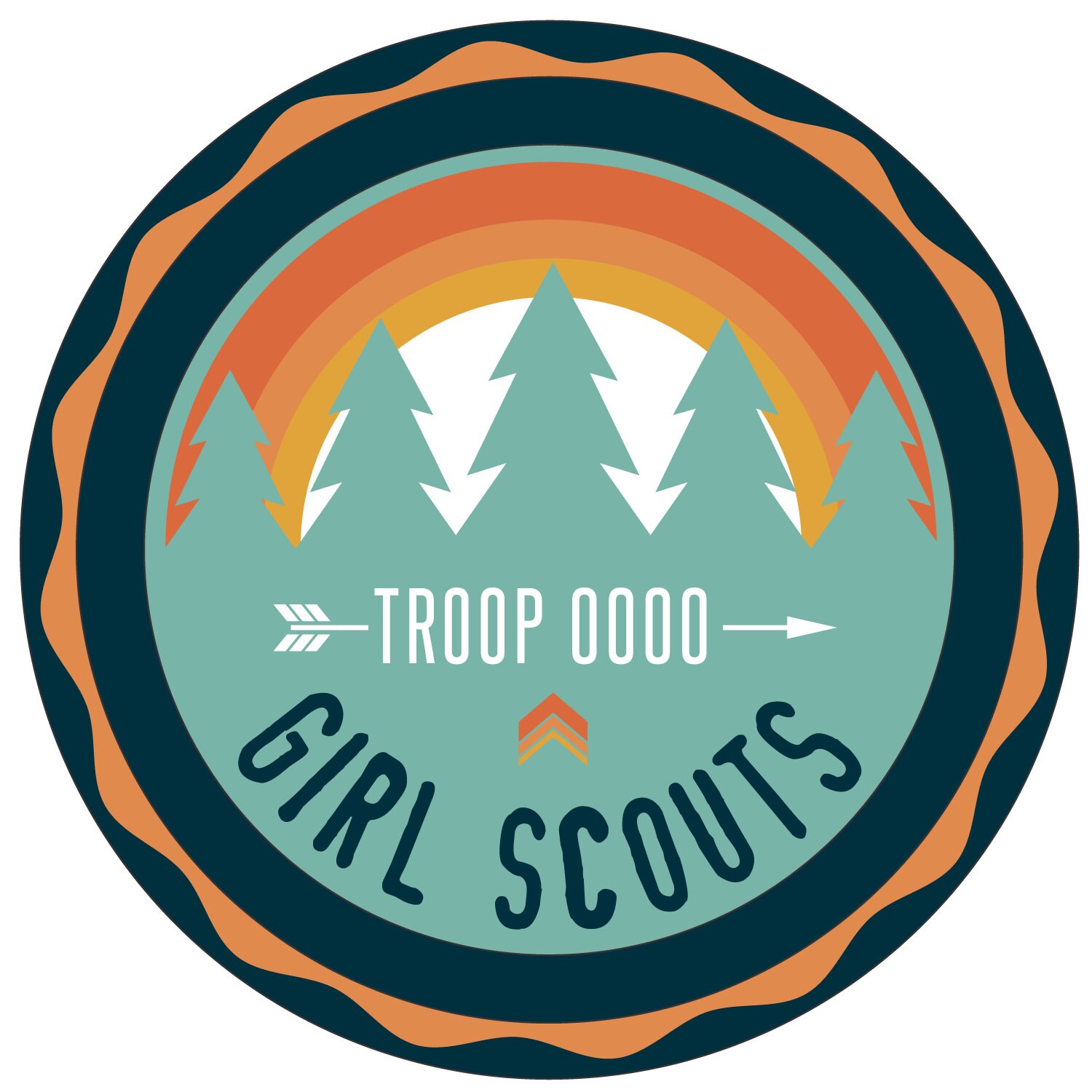 Facebook Profile Image Troop Logo personalized 4 Girl Etsy