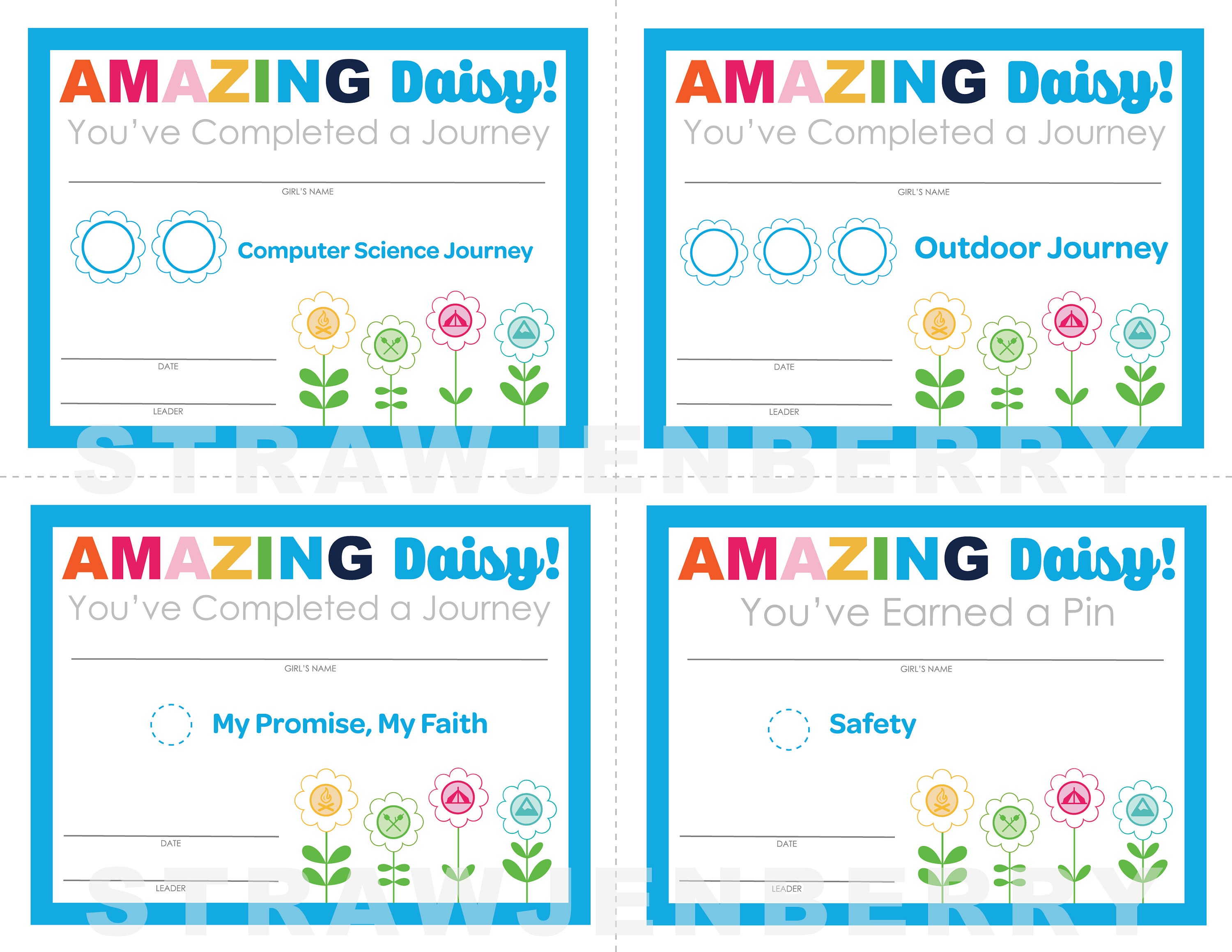 complete-set-of-girl-scouts-inspired-daisy-badge-journey-completion