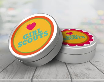 Fiesta de la Ceremonia de la Tropa con Sellos de Insignia de 2.5" y Pegatinas Imprimibles (PDF) Inspirado en las Girl Scouts (PDF)