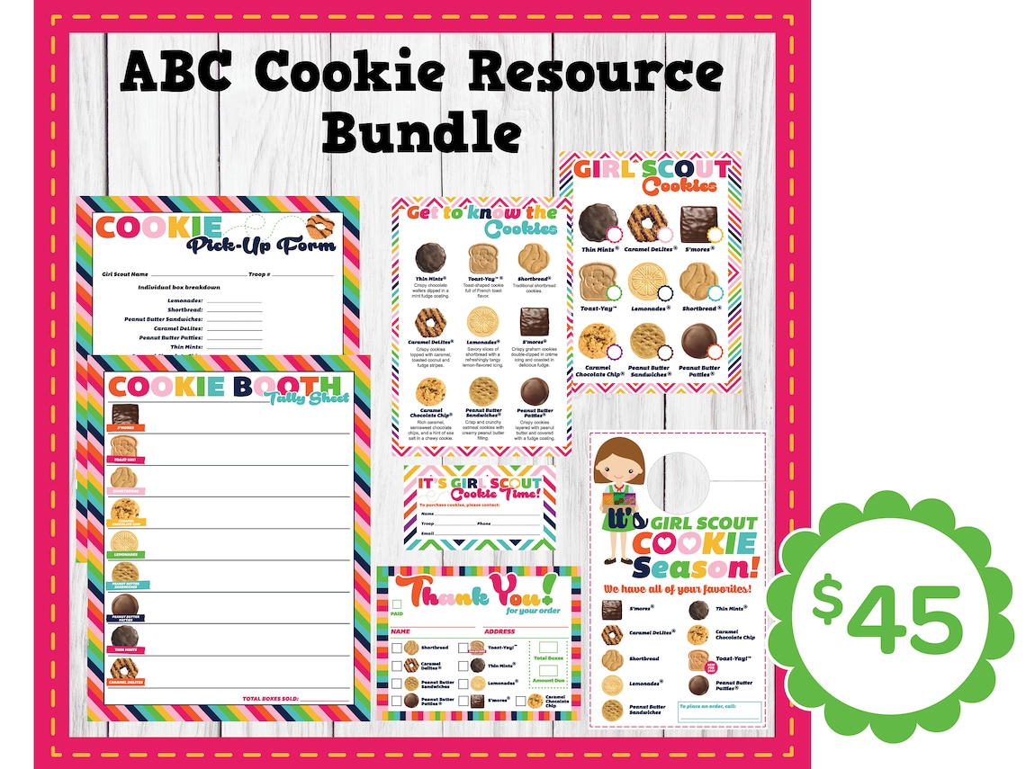 ABC Cookie Resource Bundle Printables Download Girl Scouts Etsy