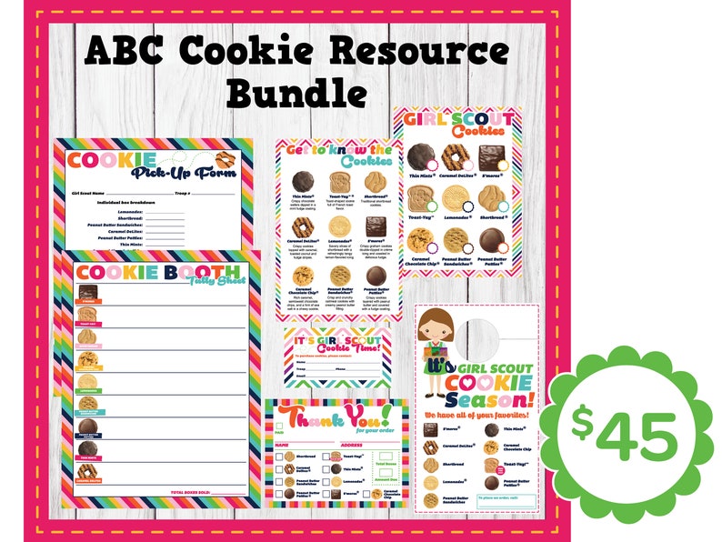 ABC Cookie Resource Bundle Printables Download Girl Scouts image 1