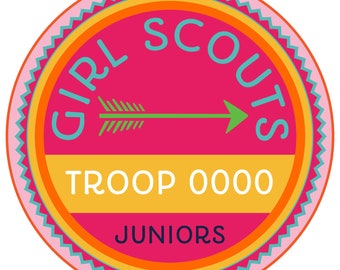 Facebook Profile and Group Cover Images Troop Logo *personalized* #2 Girl Scouts Inspired PNG JPG