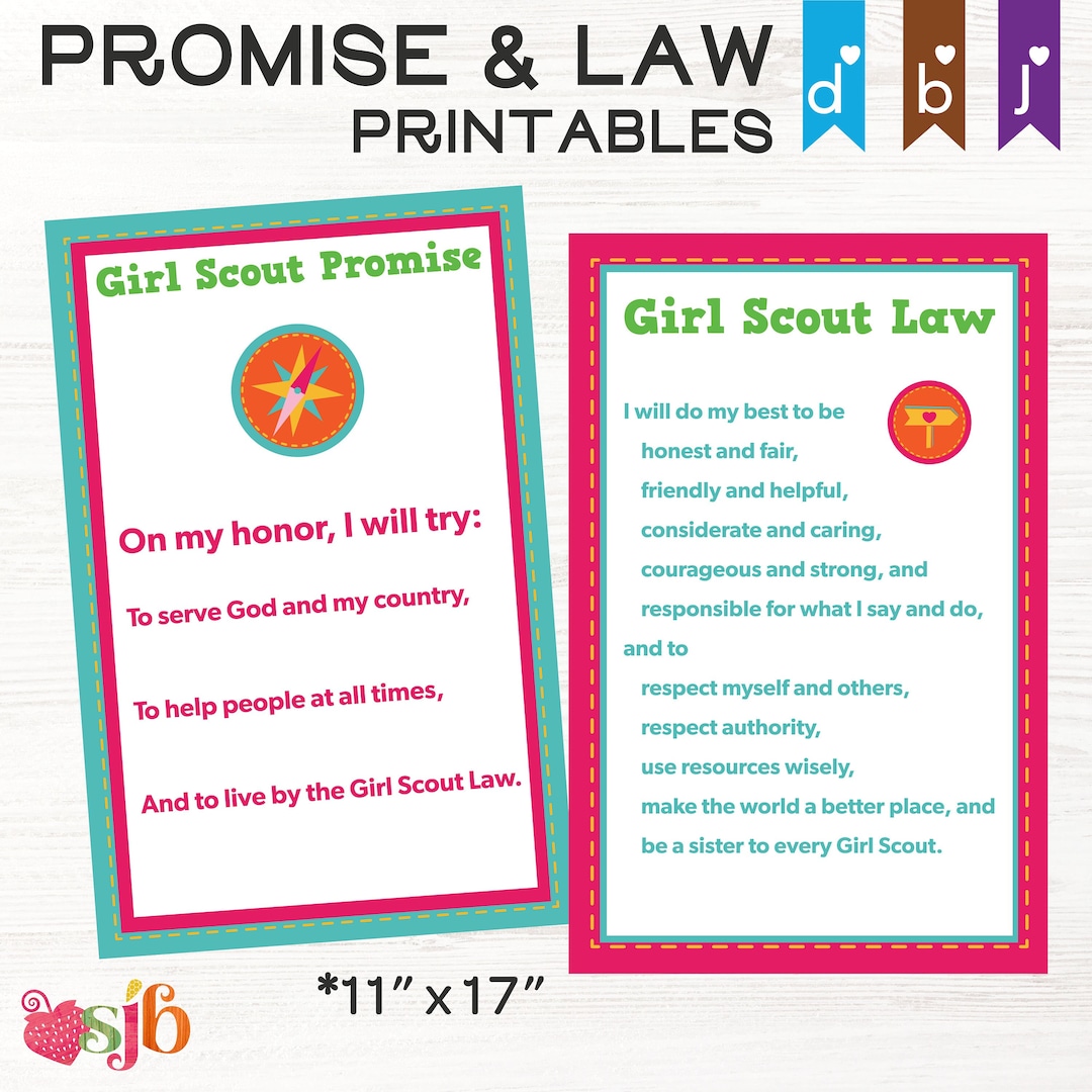 versprechen und gesetz druckbare truppe treffen poster druckbare