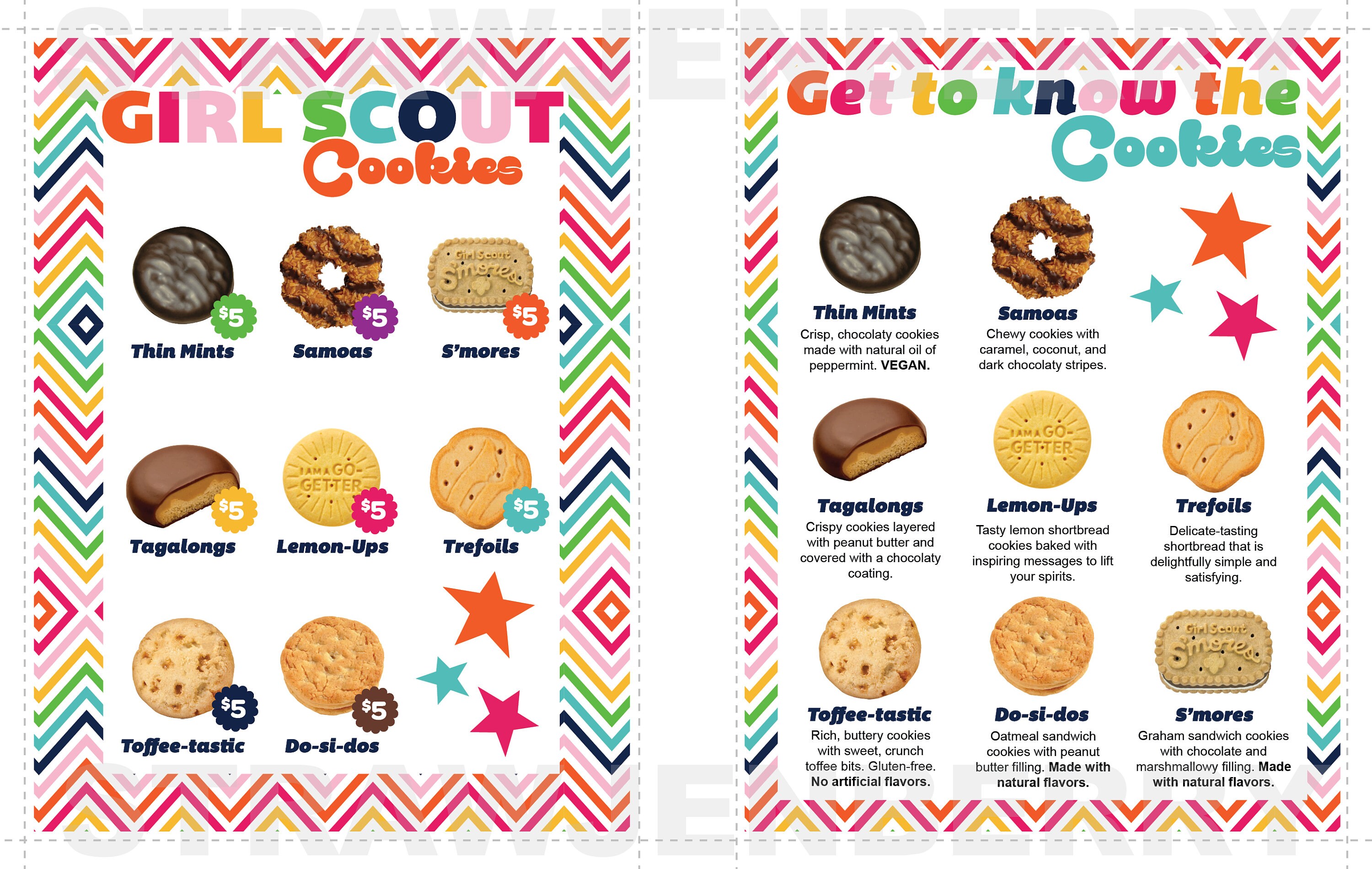 Cookie Lanyard LBB 5 per Box Pricing Option Printable Download Etsy