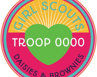 Facebook Profile and Group Cover Image Troop Logo *personalized* #1 Girl Scouts Inspired