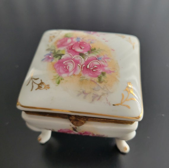 Antique Porcelain Trinket Box Etsy