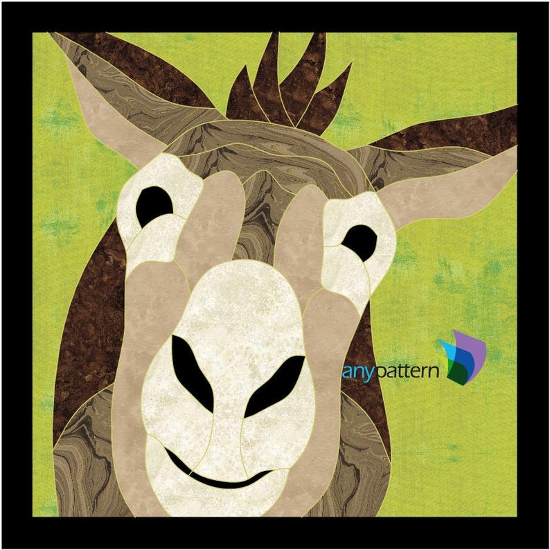Donkey Applique Pattern Etsy
