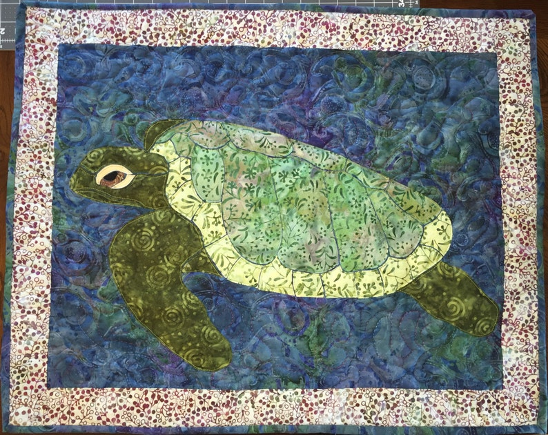 Sea Turtle Applique Quilt Pattern Etsy