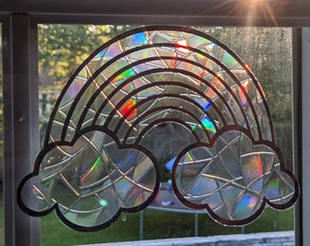 Rainbow Suncatcher Decal - Casts Rainbows - Static Window Cling Decal - Sun Catcher - Avoid Bird Collisions
