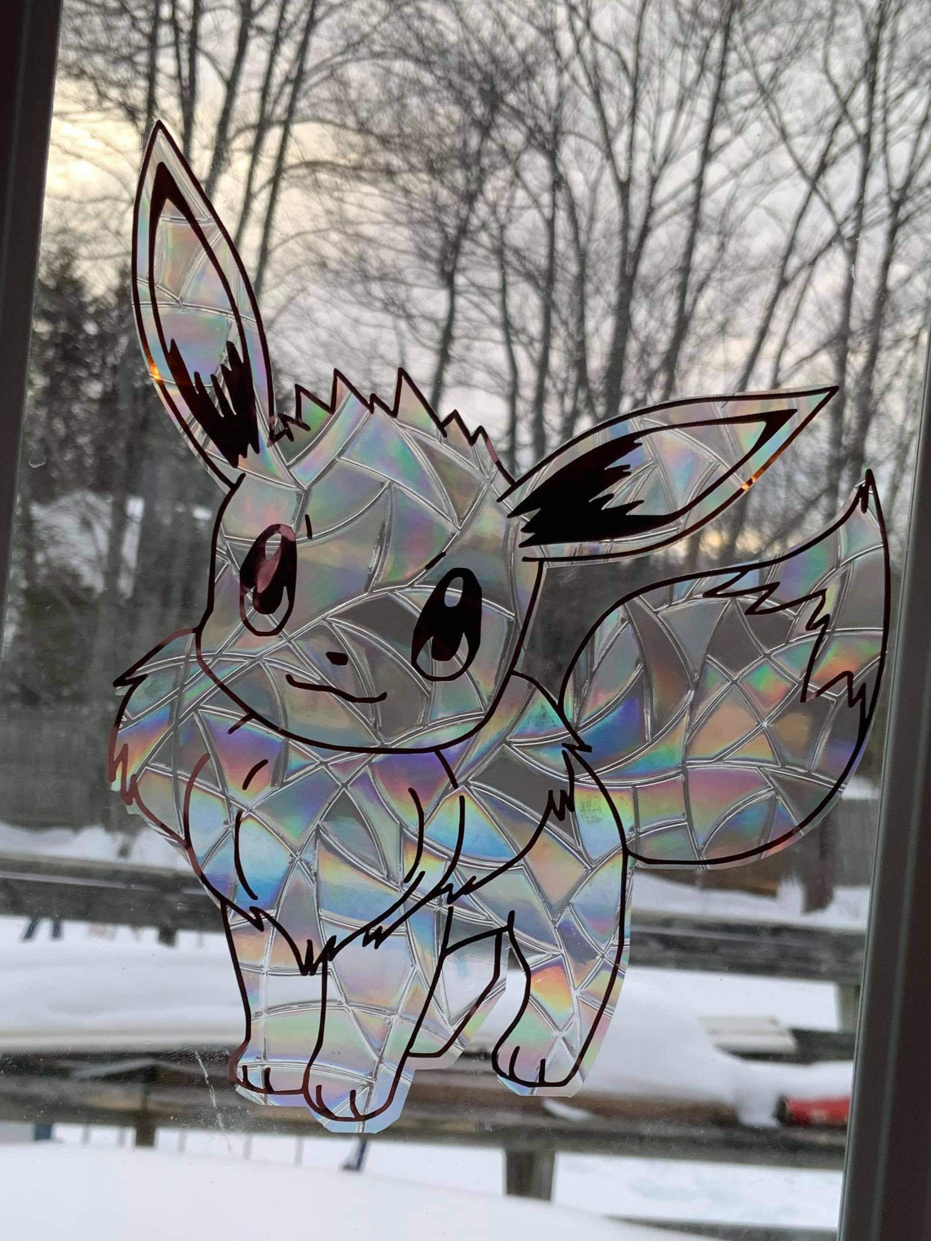 Pokemon Suncatchers Rainbow Casting Window Clings Starter Etsy