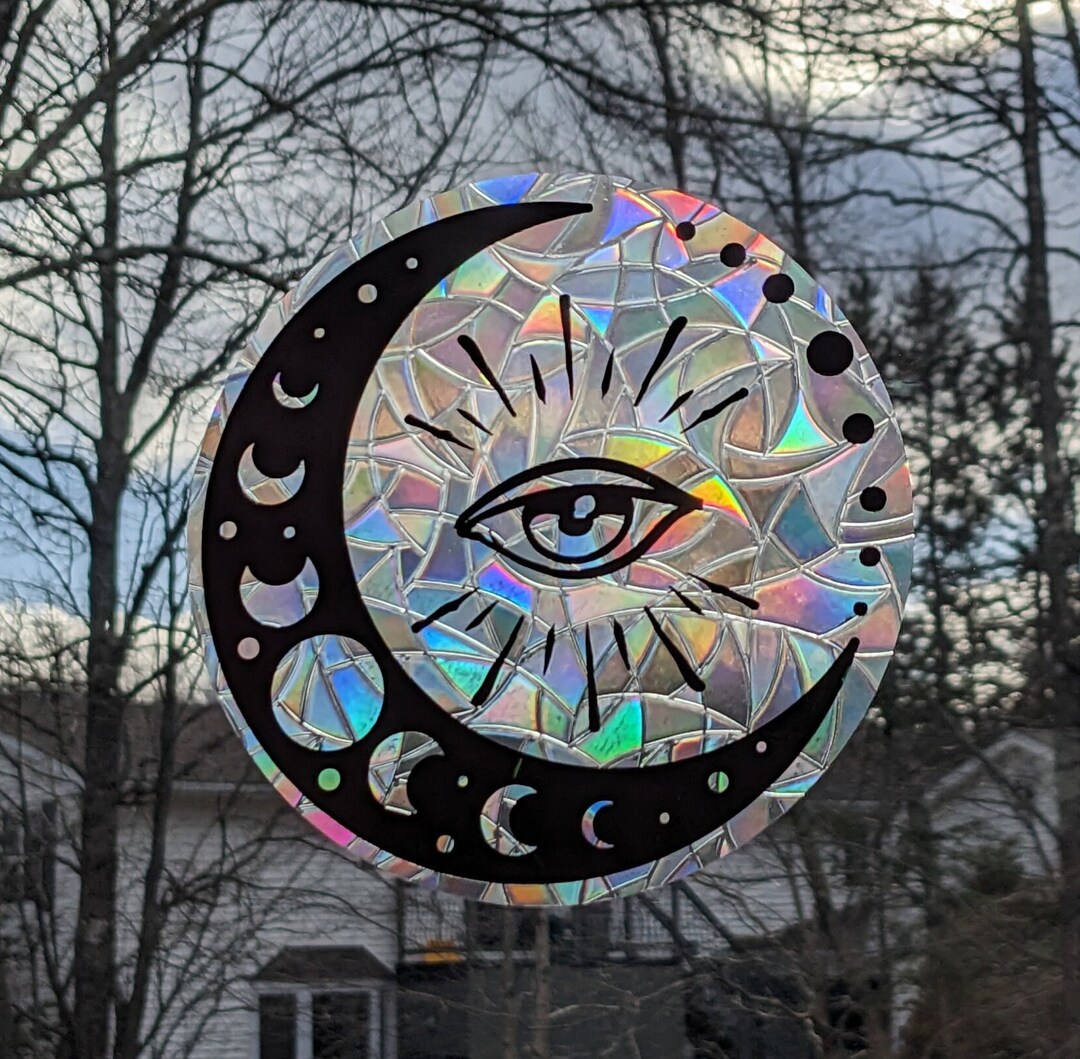 Third Eye Suncatcher Decal - Window Cling Rainbow Maker Sticker - Evil ...