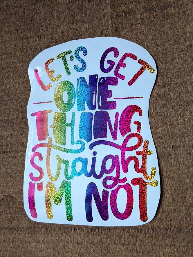 LGBT Pride Car Decal LGBTQ Sticker Holographic Vinyl Decal Etsy