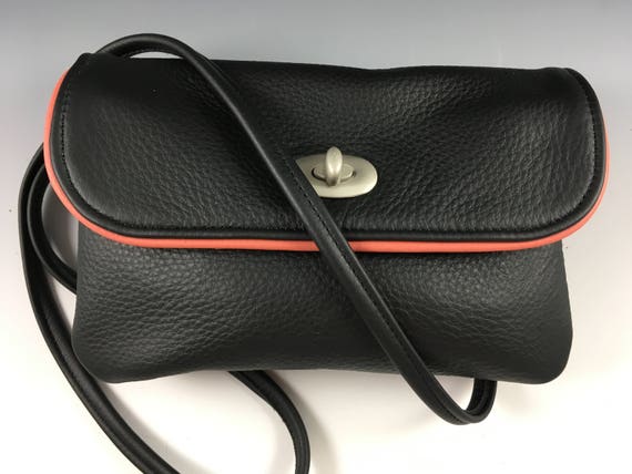 Leather Horizontal Cross body Multipocket Purse Small Etsy