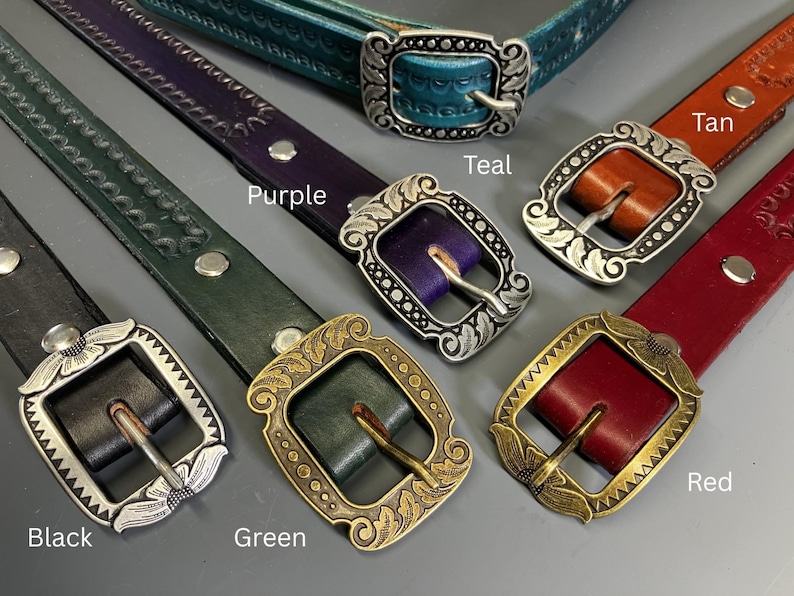 Purple fashion accessories - women's purple leather belt