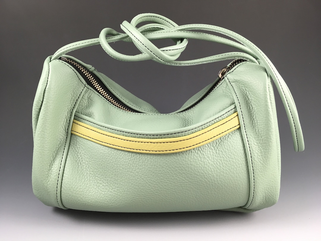 Leather Mini Hobo Bag, Long Strap Etsy