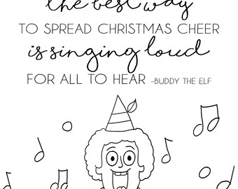 Six Buddy The Elf Christmas Digital Art Printables Various Etsy