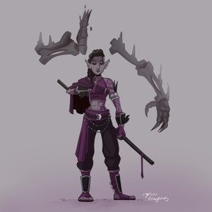 D&D Character Art Commission and DnD custom character sheet image 8